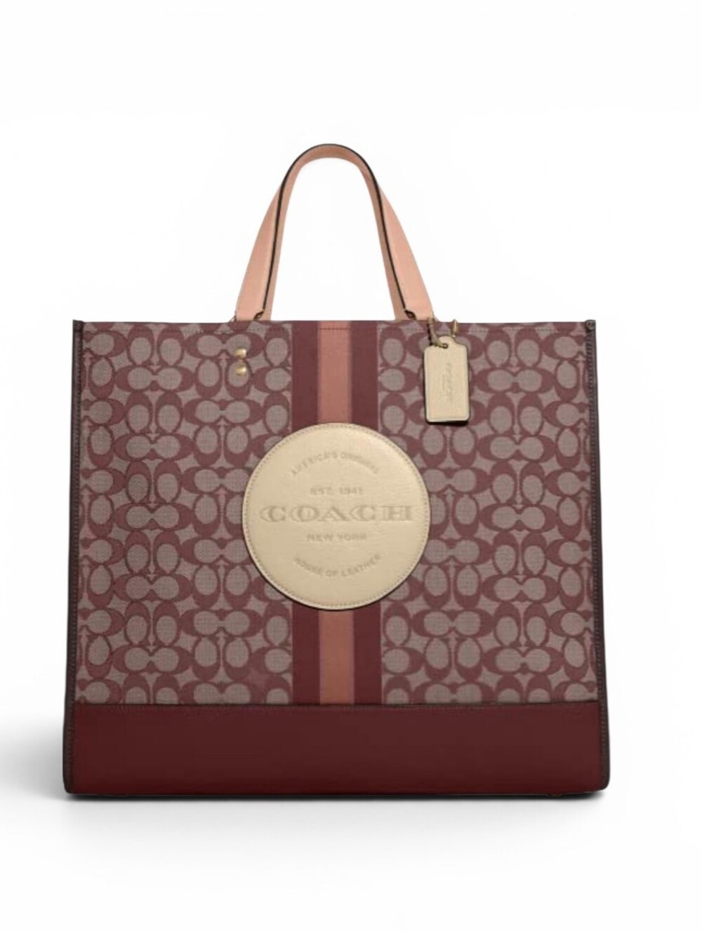Coach Dempsey in 40 Burgundy Signature Tote